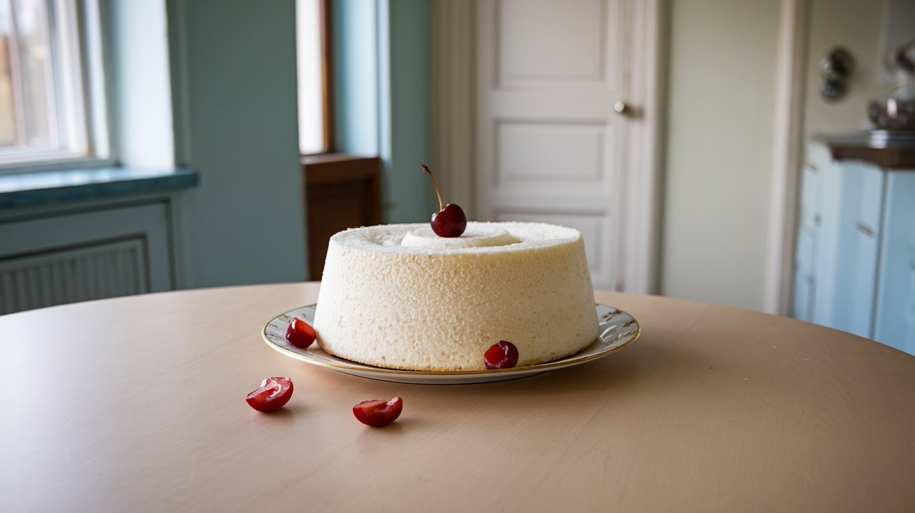 Cherry Angel Food Cake 1950s